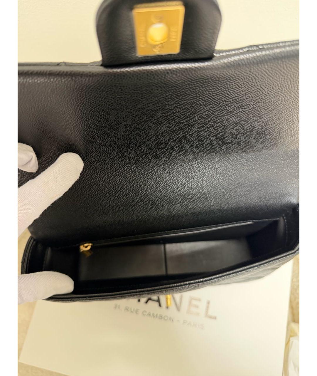 CHANEL Черная кожаная сумка через плечо, фото 4