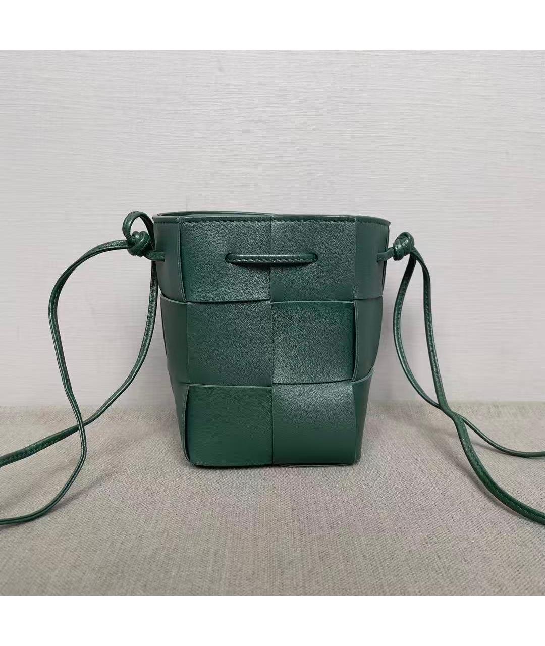 BOTTEGA VENETA Зеленая кожаная сумка через плечо, фото 2