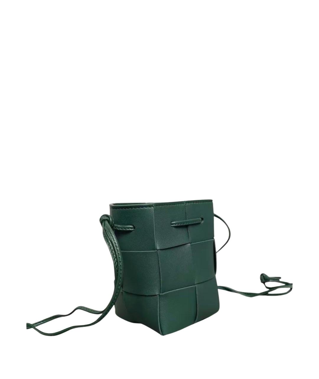 BOTTEGA VENETA Зеленая кожаная сумка через плечо, фото 1