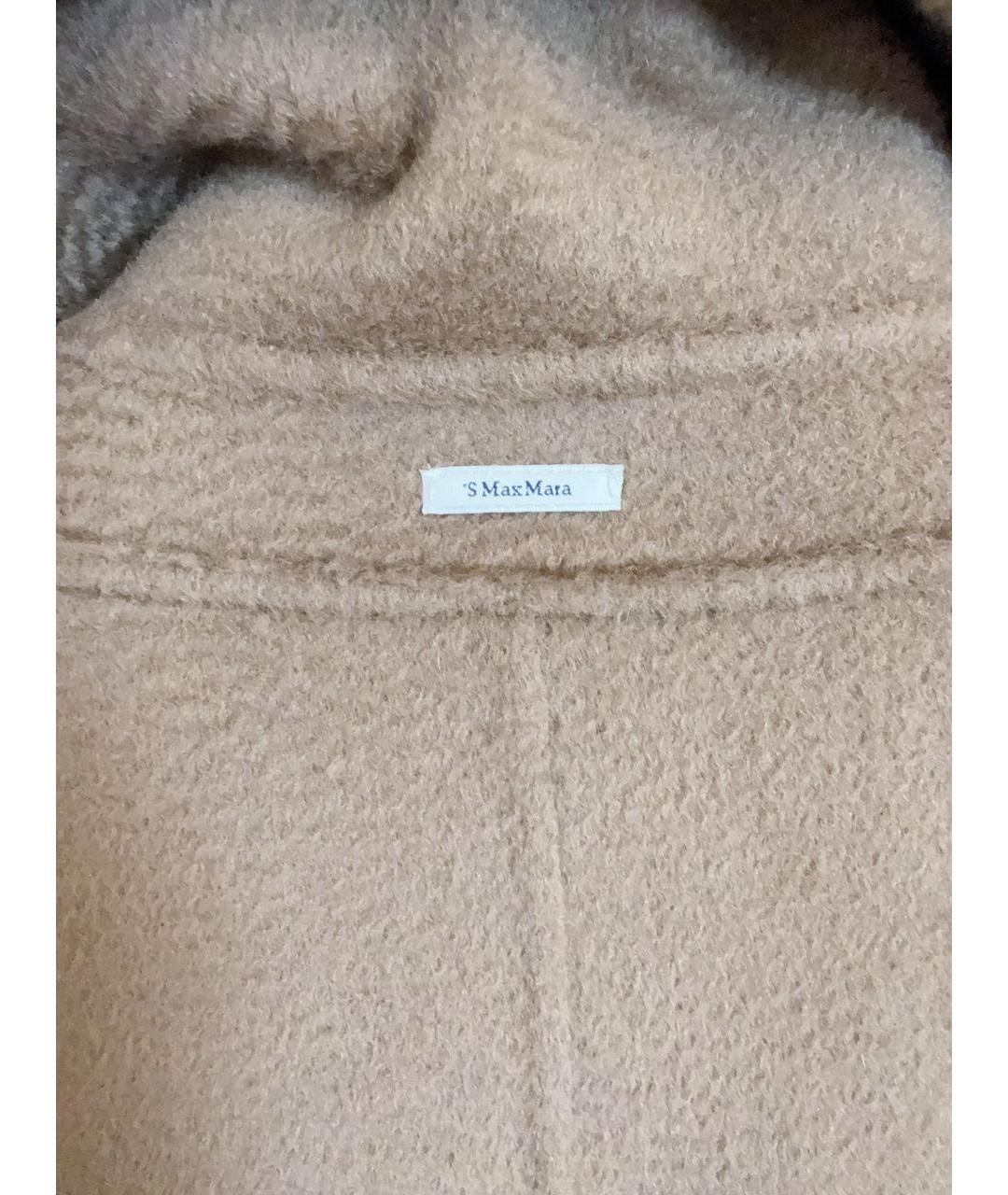 'S MAX MARA Бежевое кашемировое пальто, фото 5