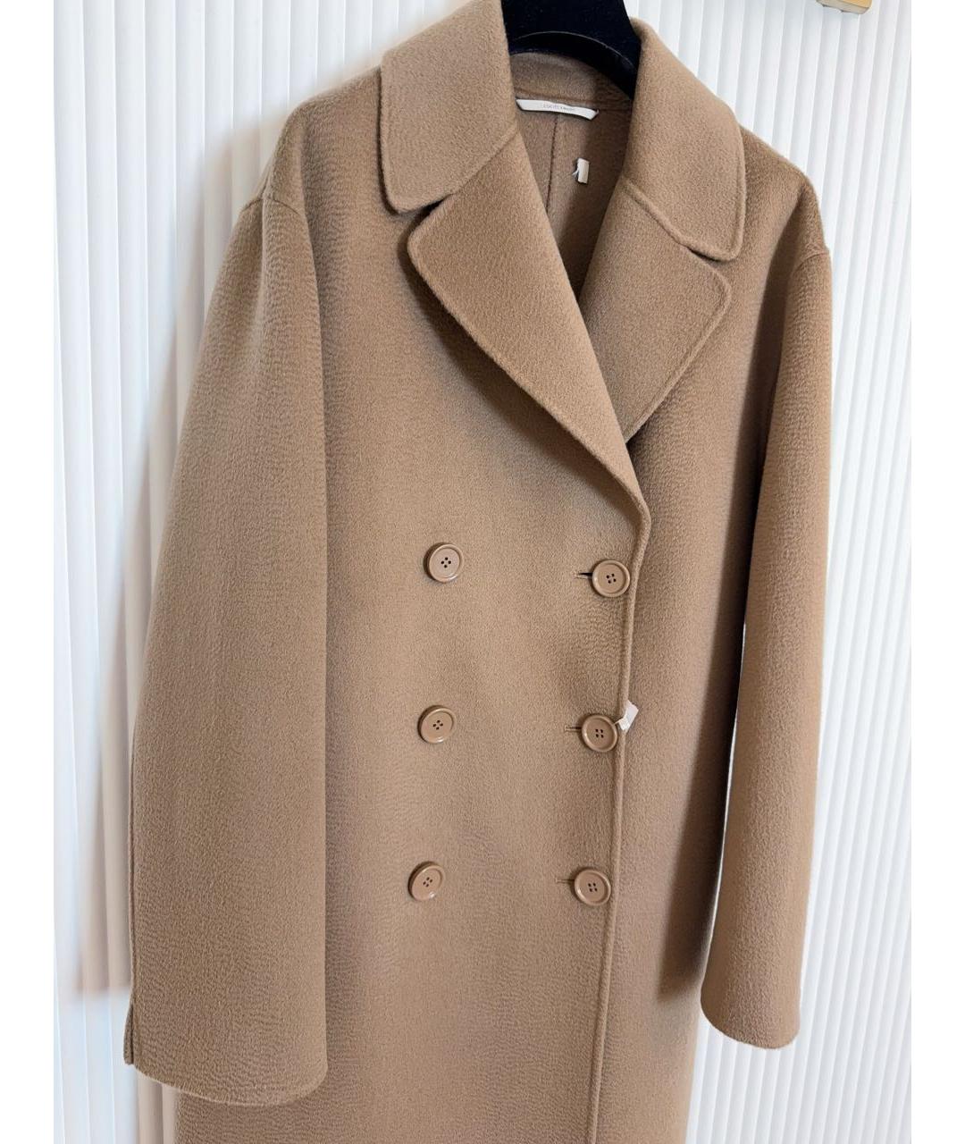 'S MAX MARA Бежевое кашемировое пальто, фото 8