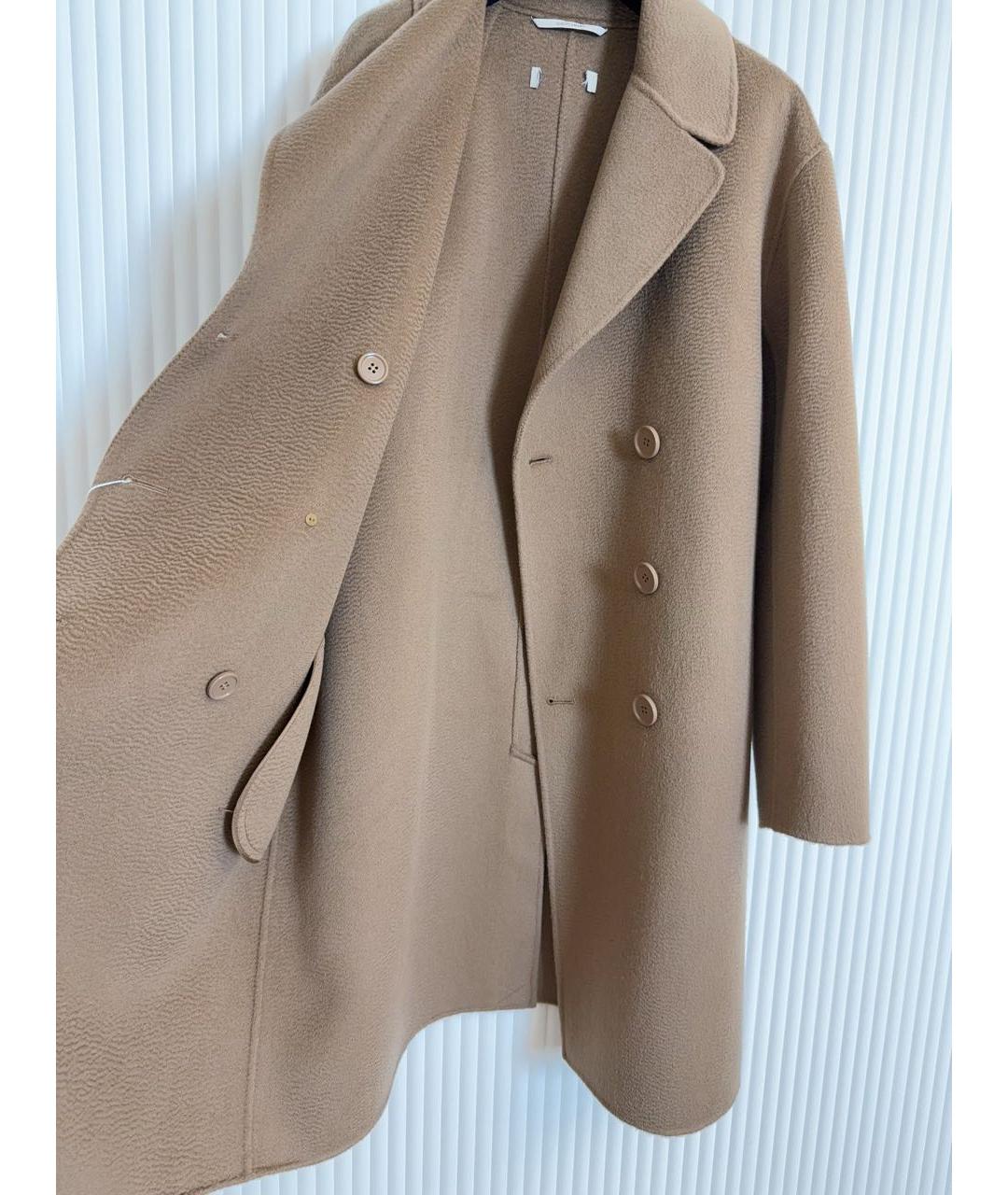 'S MAX MARA Бежевое кашемировое пальто, фото 6