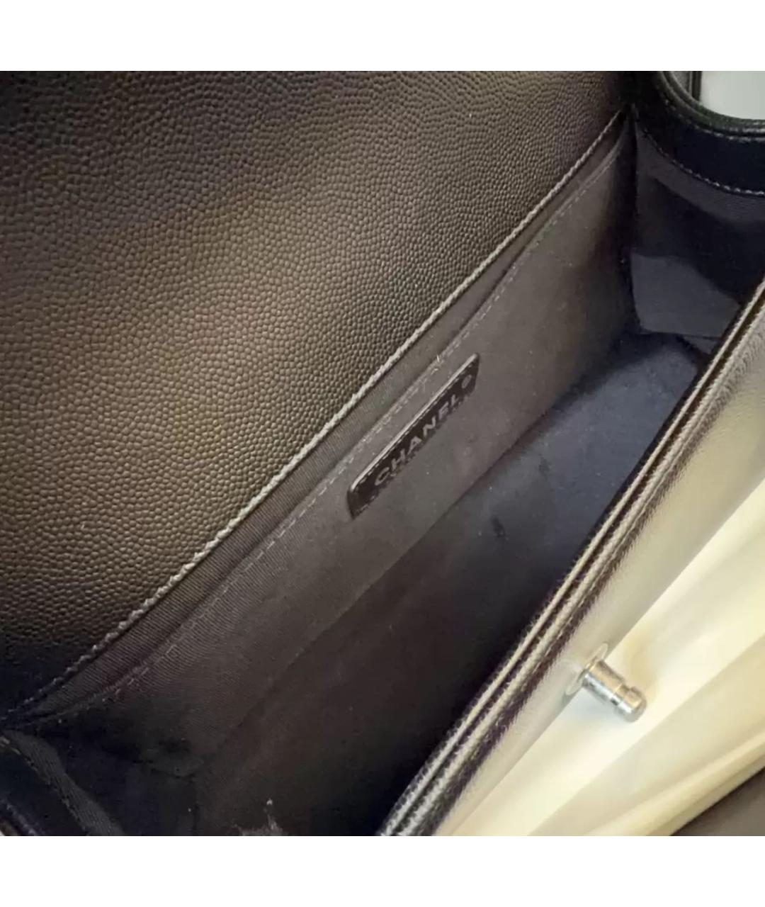 CHANEL Черная кожаная сумка через плечо, фото 8