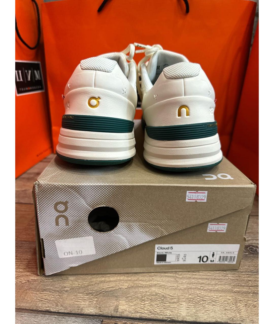 ON Белые кожаные низкие кроссовки / кеды, фото 5