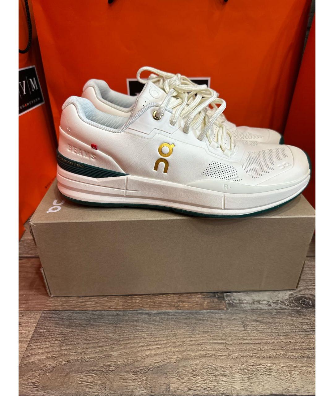 ON Белые кожаные низкие кроссовки / кеды, фото 6