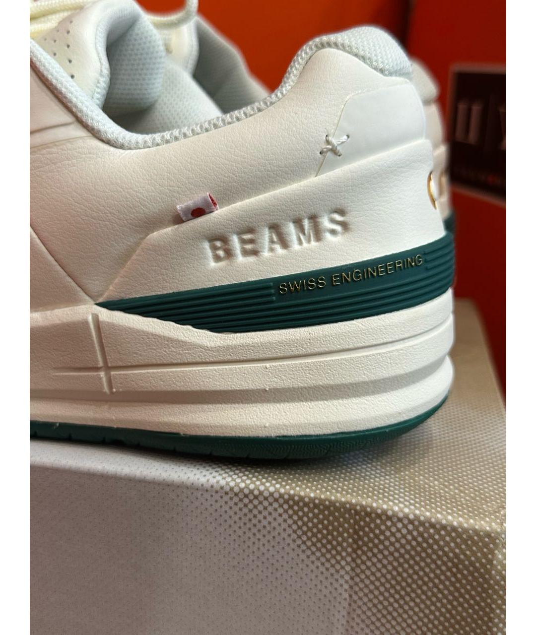 ON Белые кожаные низкие кроссовки / кеды, фото 7