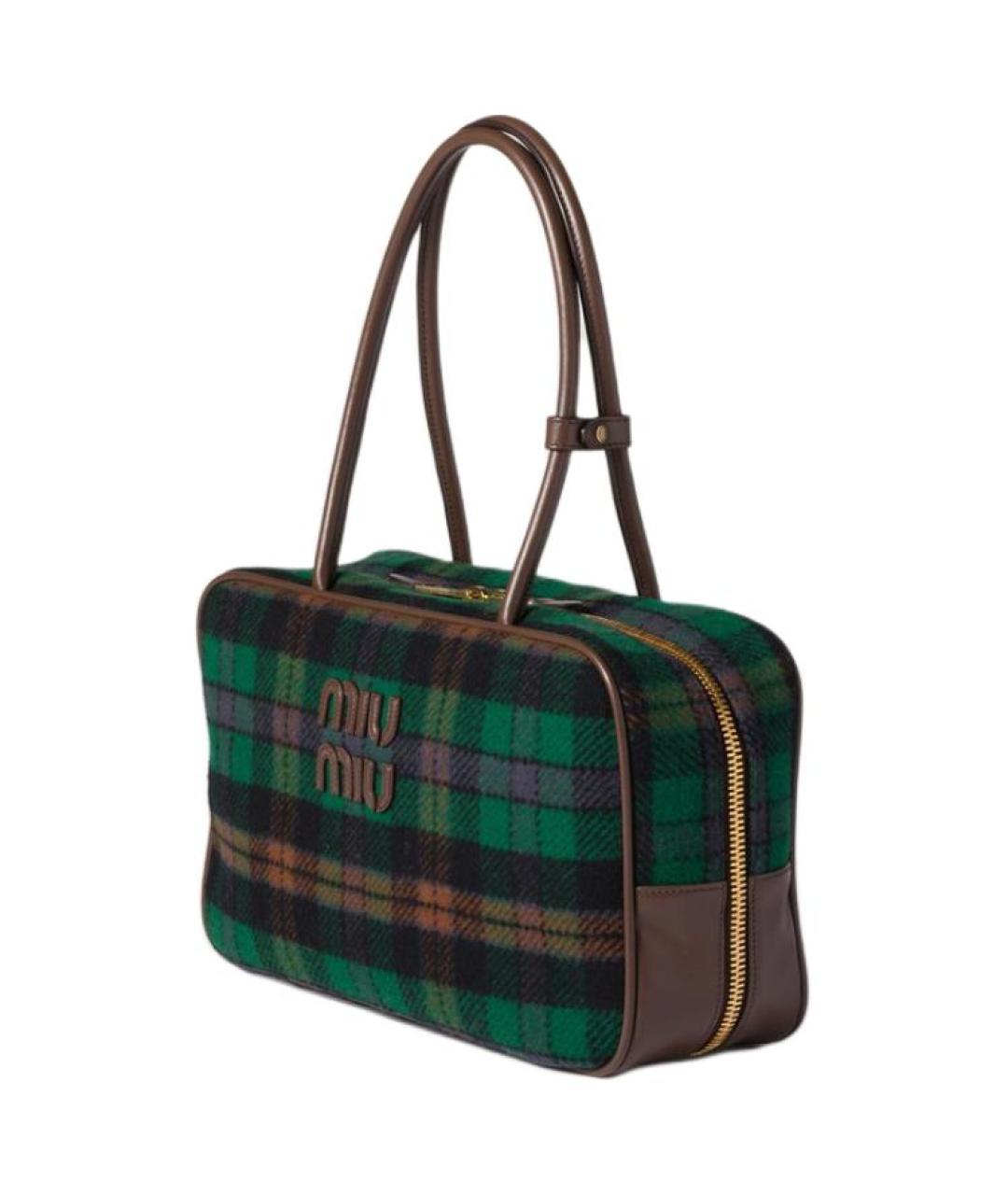 MIU MIU Зеленая сумка через плечо, фото 2