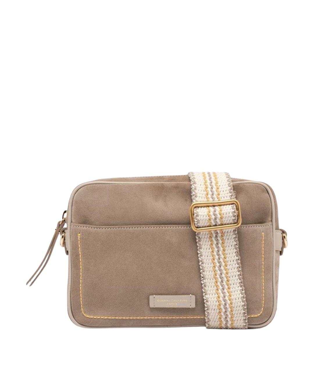 Gianni Chiarini Бежевая замшевая сумка через плечо, фото 1