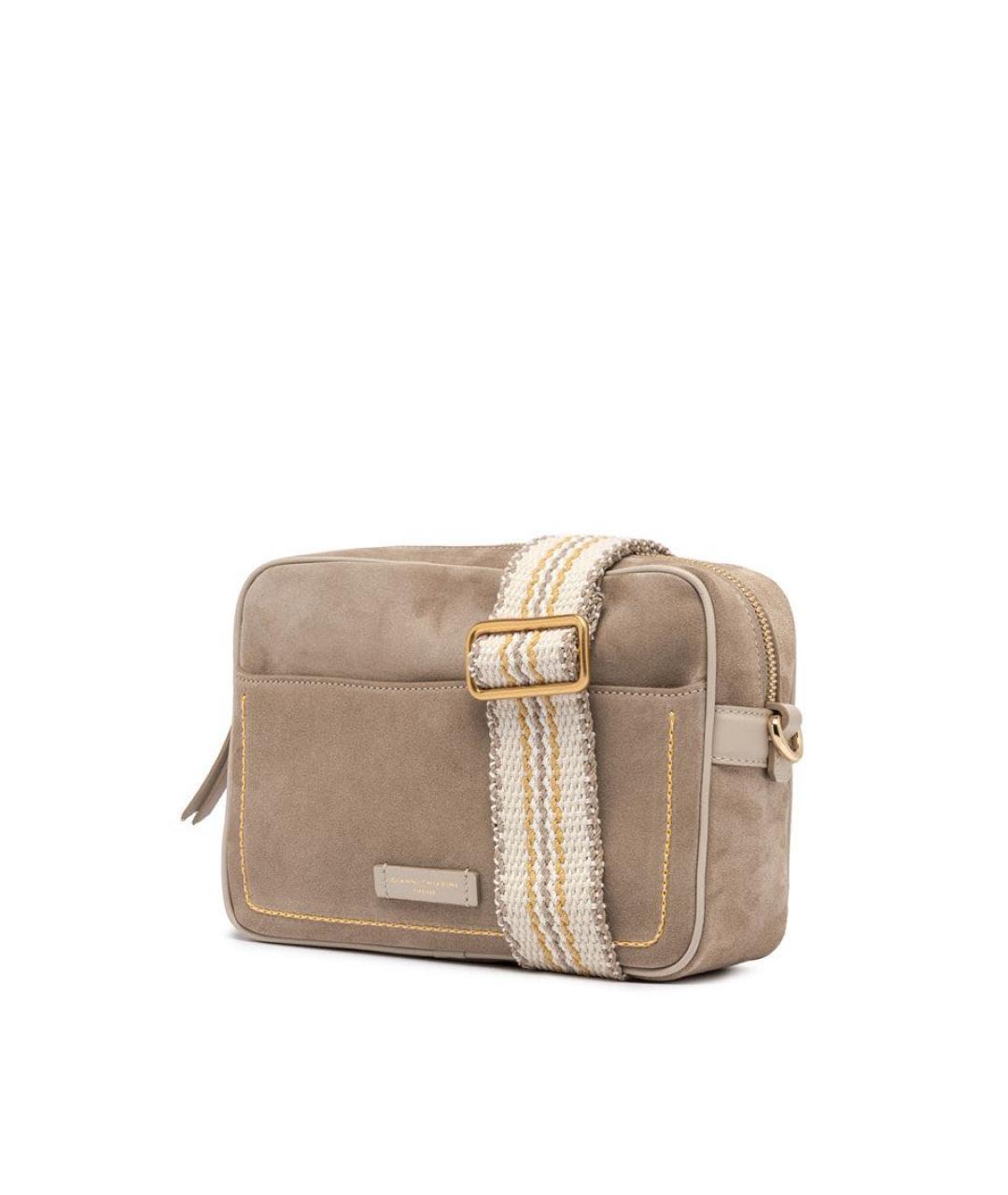 Gianni Chiarini Бежевая замшевая сумка через плечо, фото 2