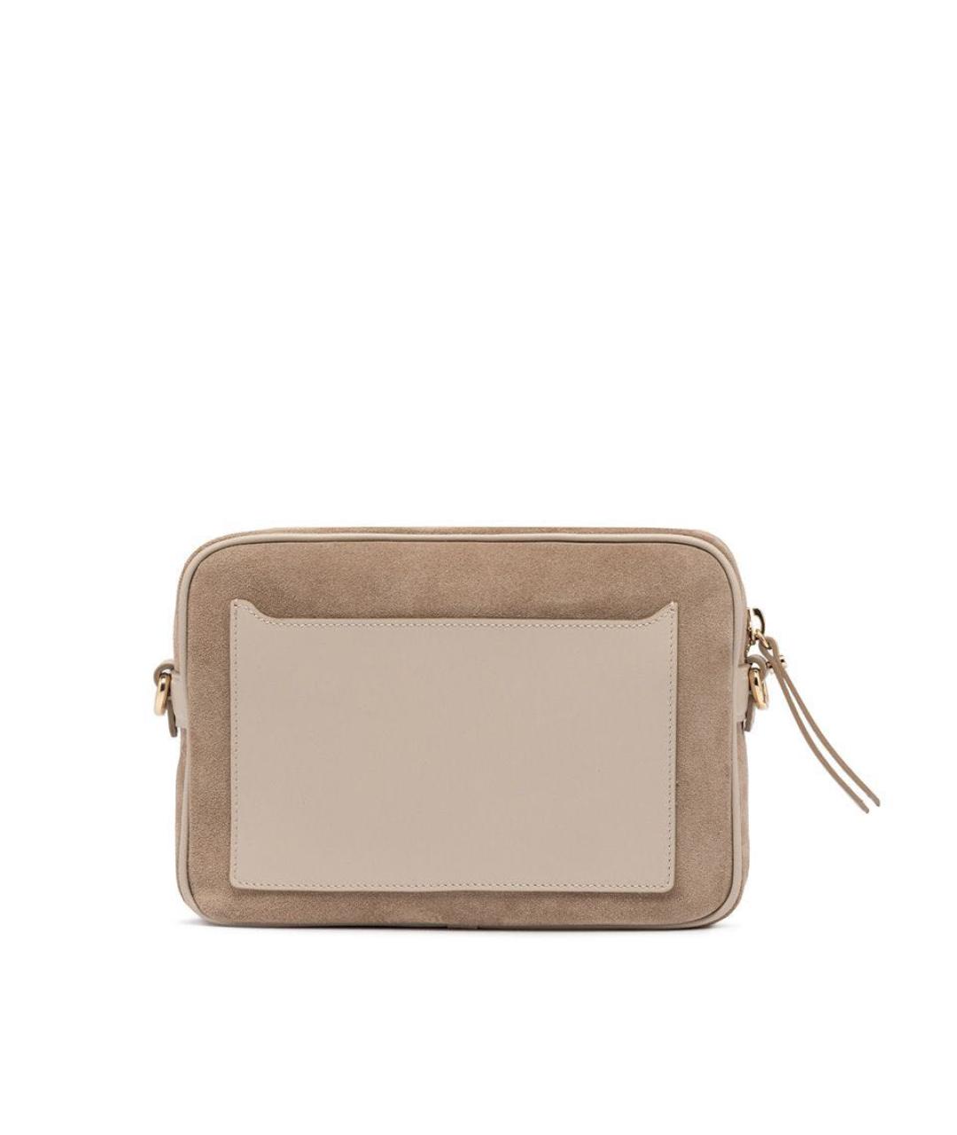 Gianni Chiarini Бежевая замшевая сумка через плечо, фото 3