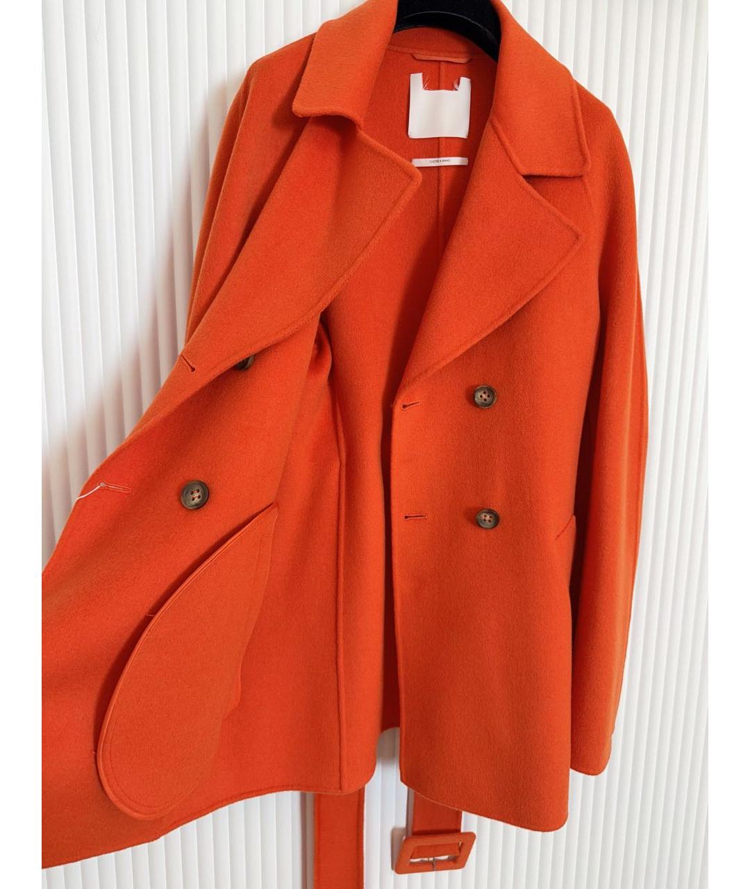 SPORTMAX Оранжевое шерстяное пальто, фото 3
