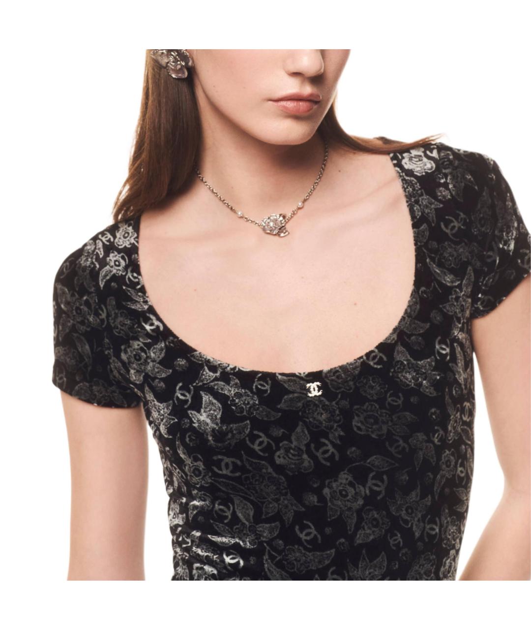 CHANEL Черная футболка, фото 3
