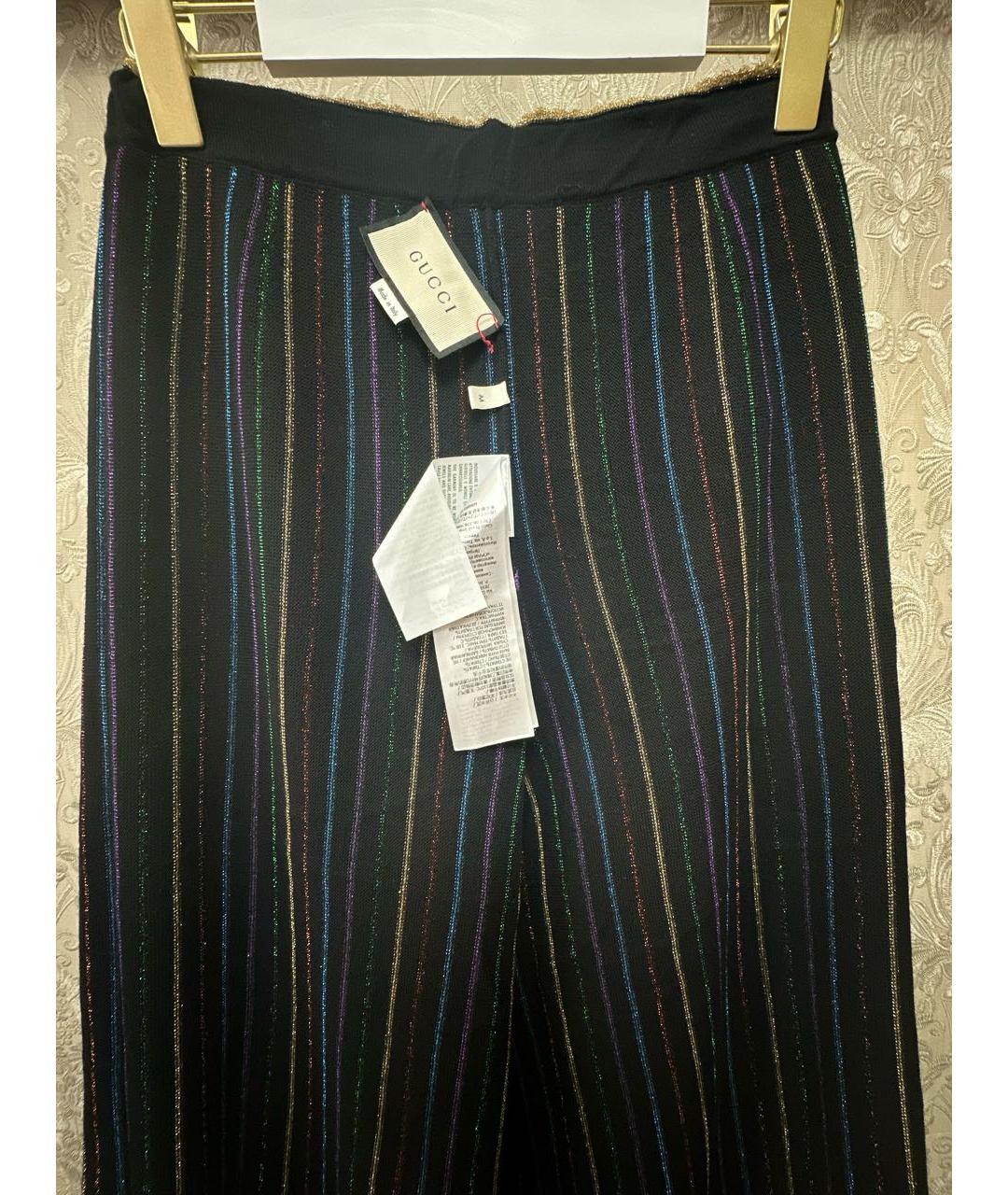 GUCCI Черные шерстяные брюки широкие, фото 3