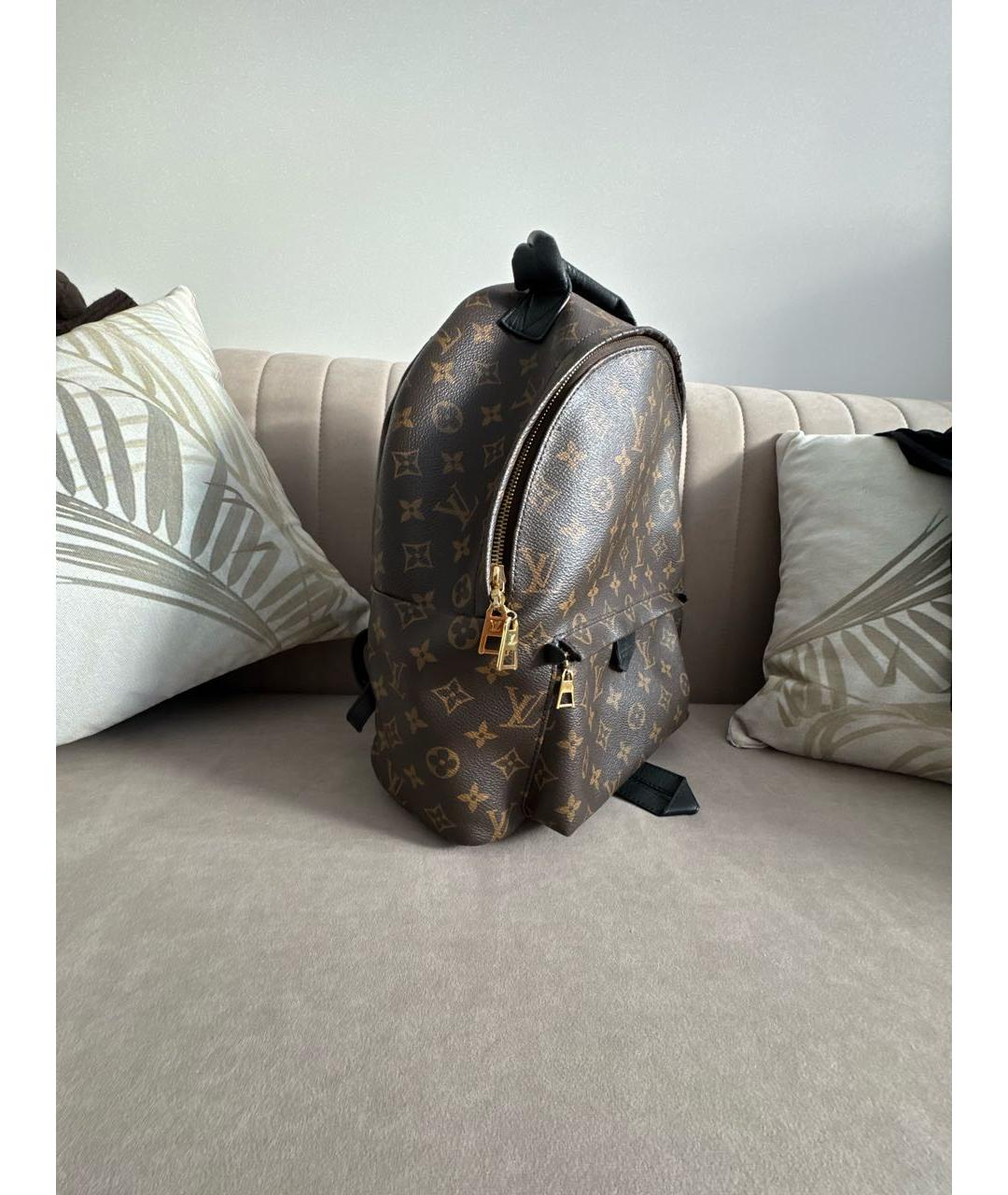 LOUIS VUITTON Коричневый кожаный рюкзак, фото 2