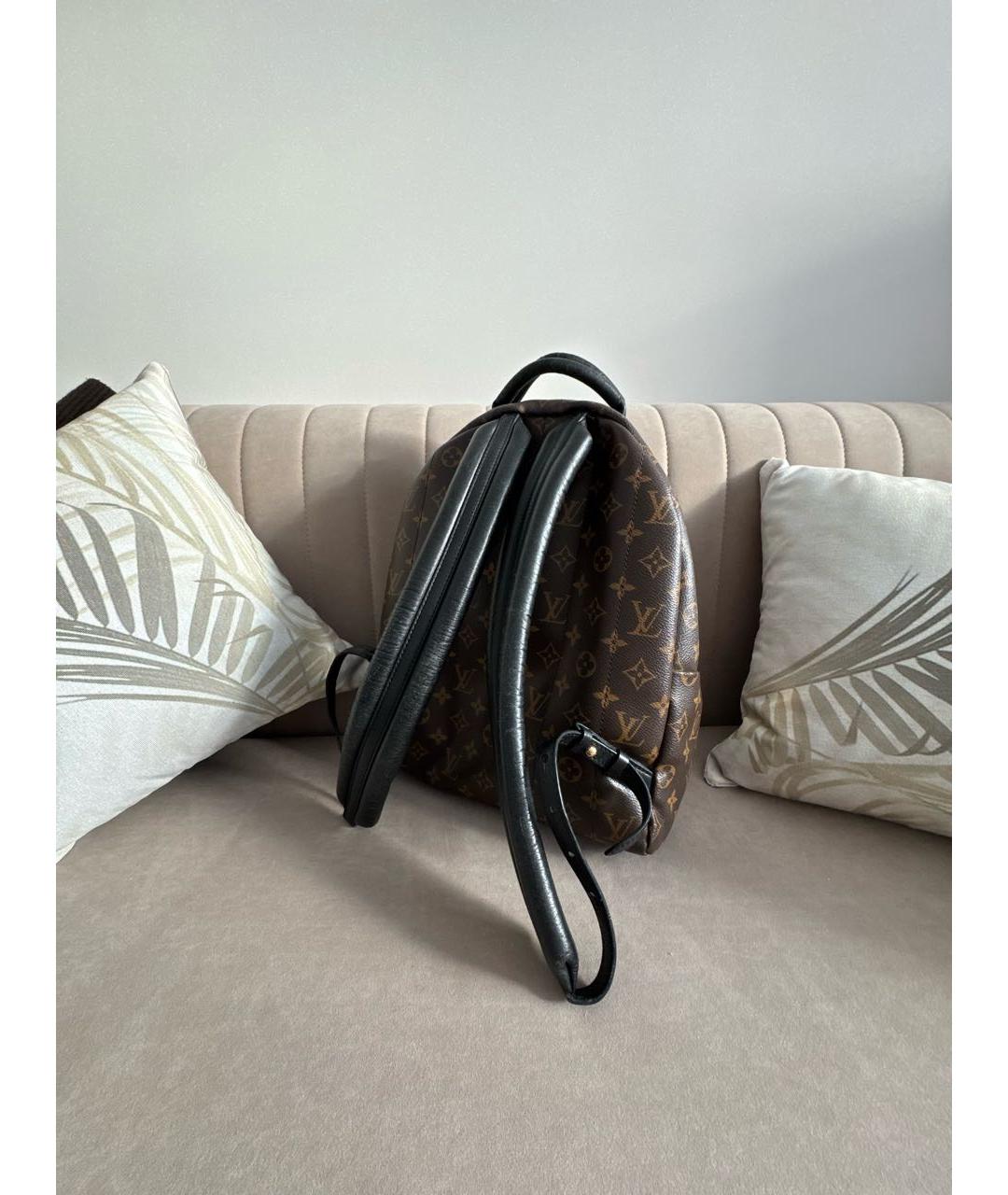 LOUIS VUITTON Коричневый кожаный рюкзак, фото 3