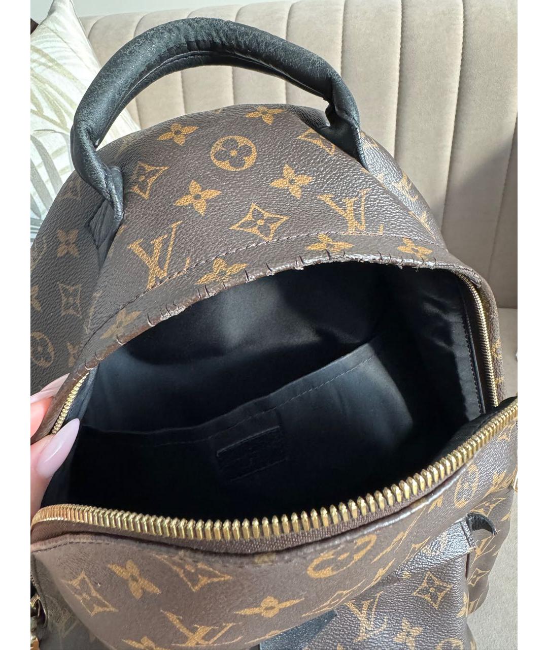 LOUIS VUITTON Коричневый кожаный рюкзак, фото 5