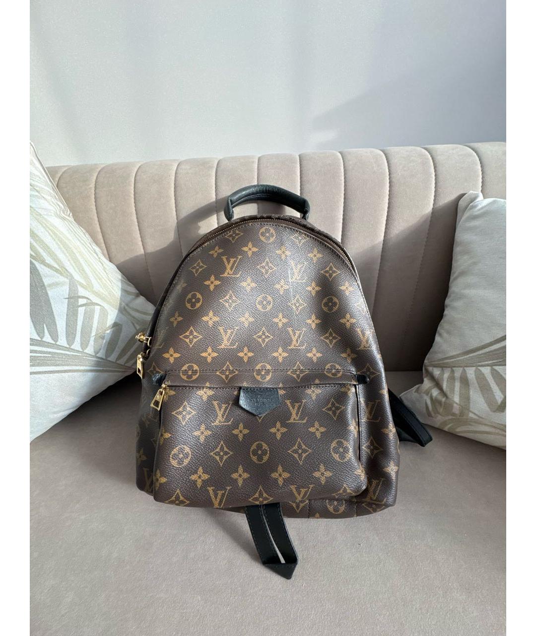 LOUIS VUITTON Коричневый кожаный рюкзак, фото 9