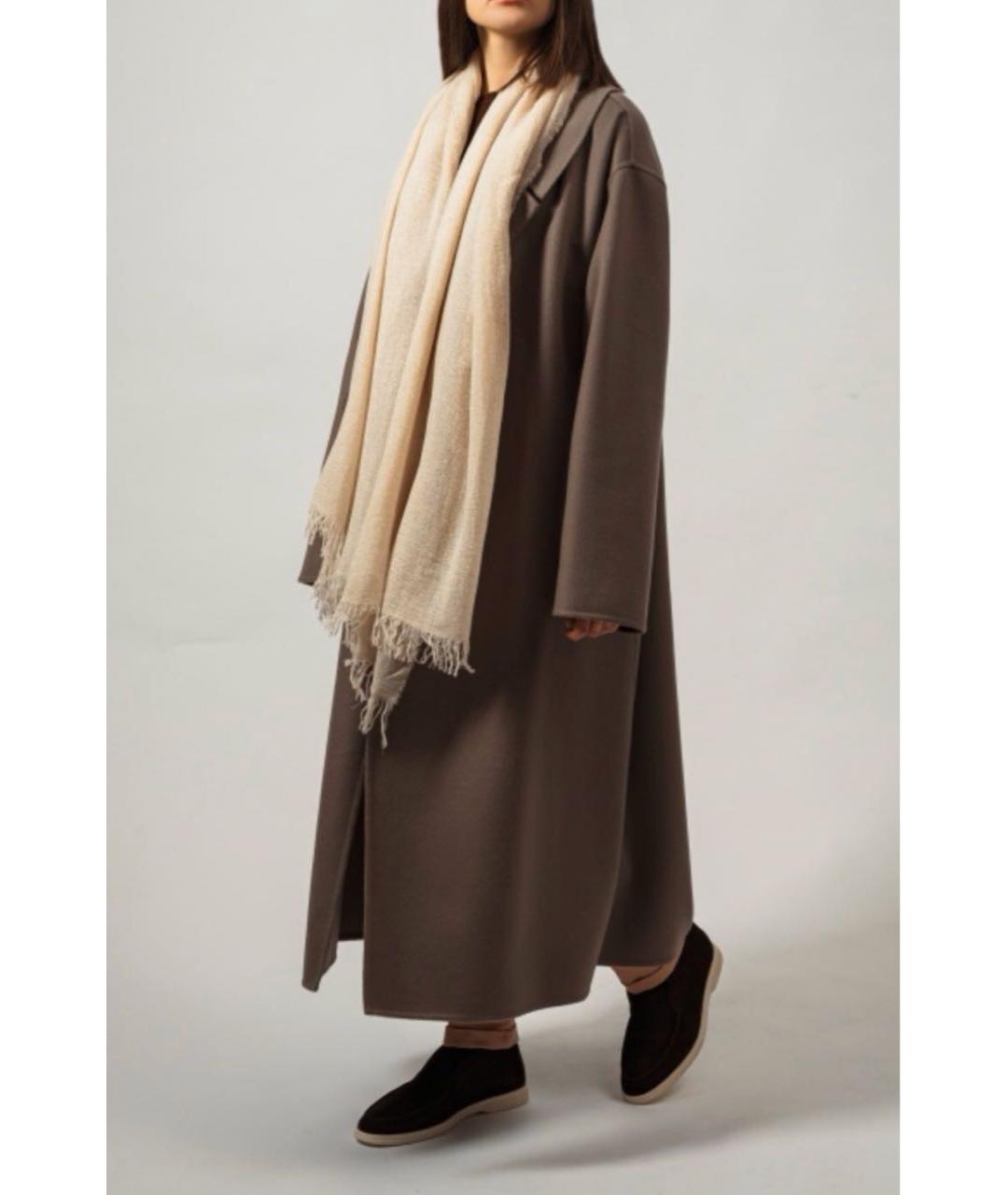 FABIANA FILIPPI Бежевый шерстяной шарф, фото 2