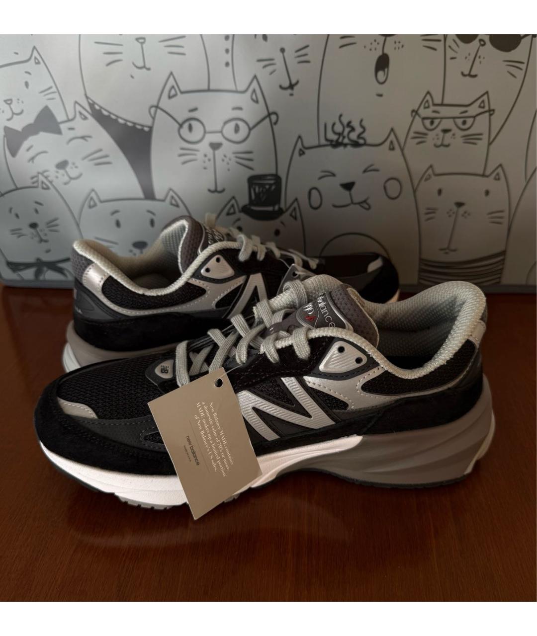 NEW BALANCE Черные замшевые кроссовки, фото 7