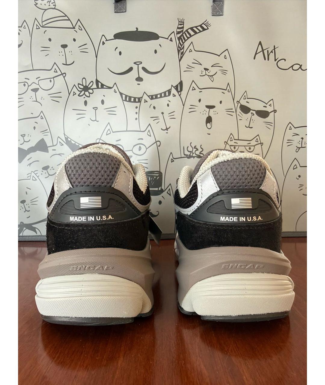 NEW BALANCE Черные замшевые кроссовки, фото 4