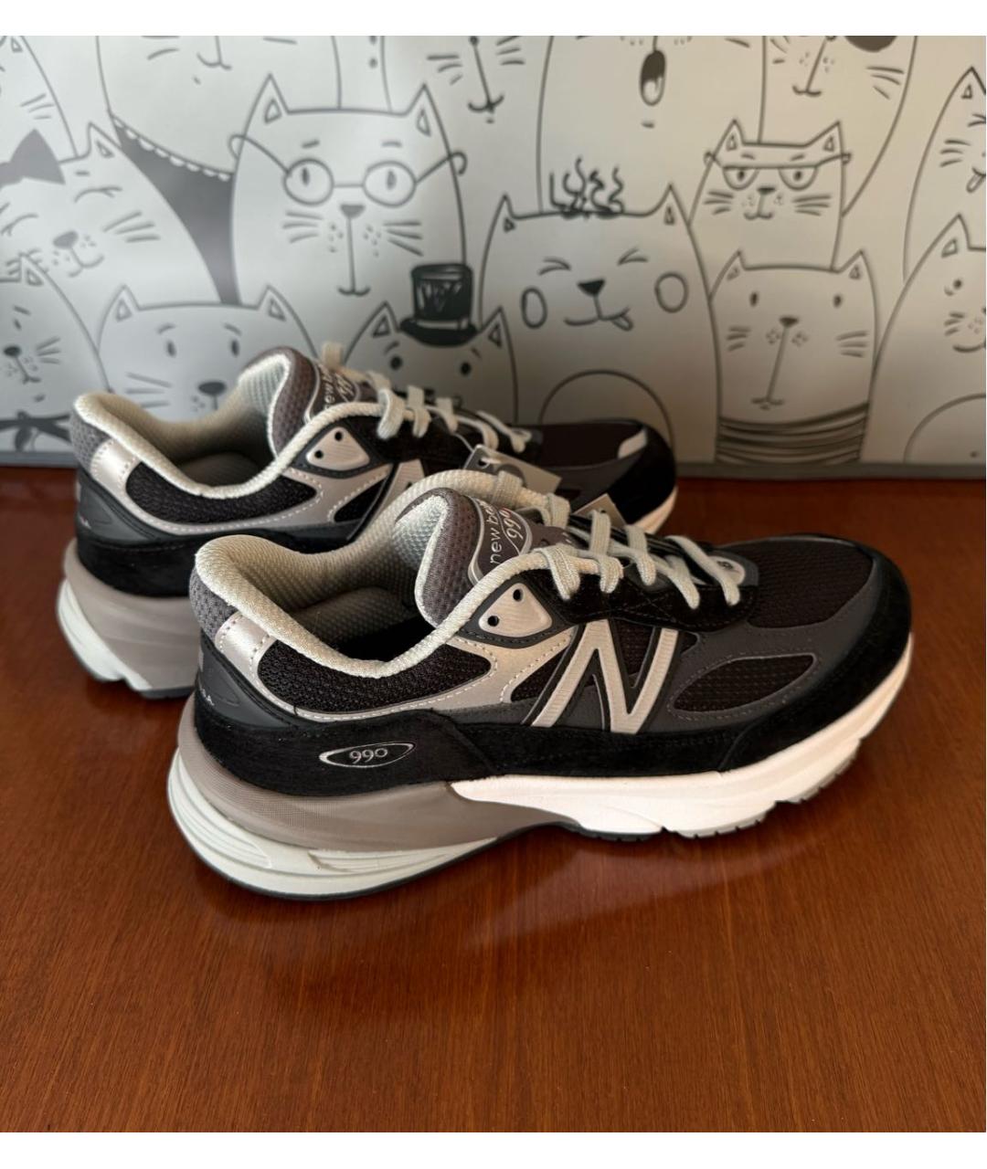 NEW BALANCE Черные замшевые кроссовки, фото 5