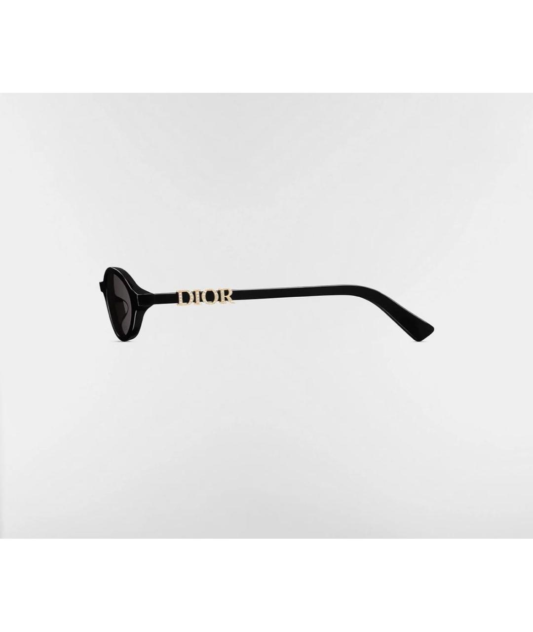 CHRISTIAN DIOR Черные пластиковые солнцезащитные очки, фото 3