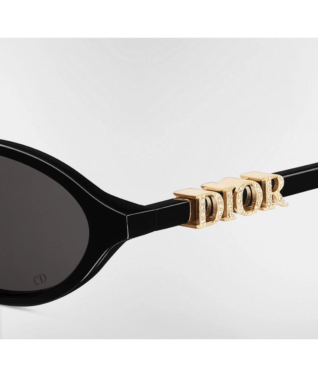 CHRISTIAN DIOR Черные пластиковые солнцезащитные очки, фото 4