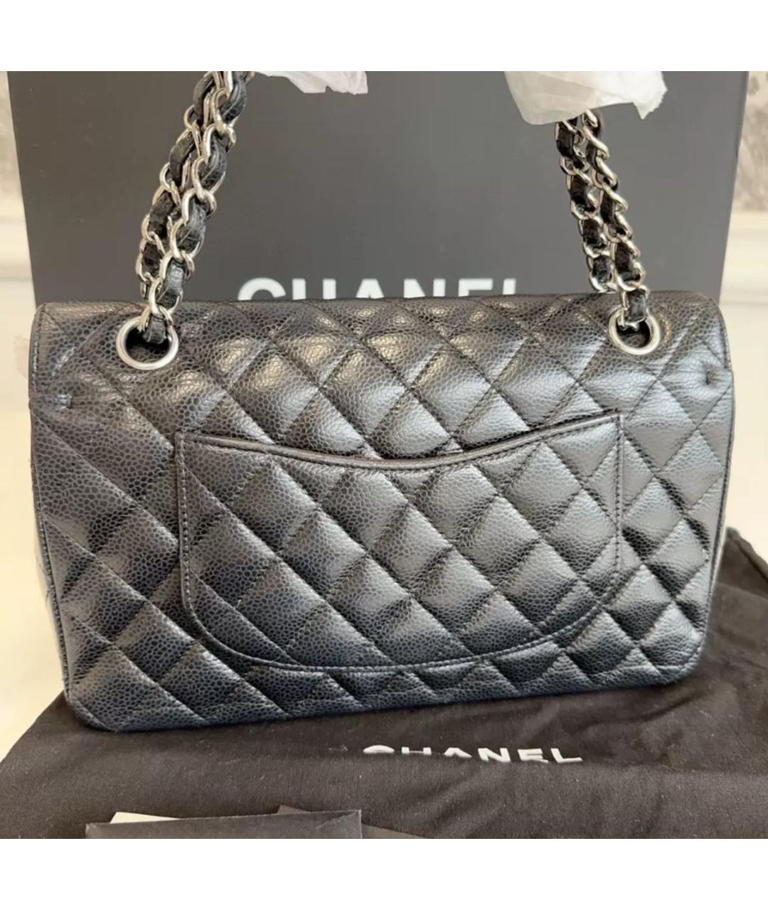 CHANEL Черная кожаная сумка через плечо, фото 3