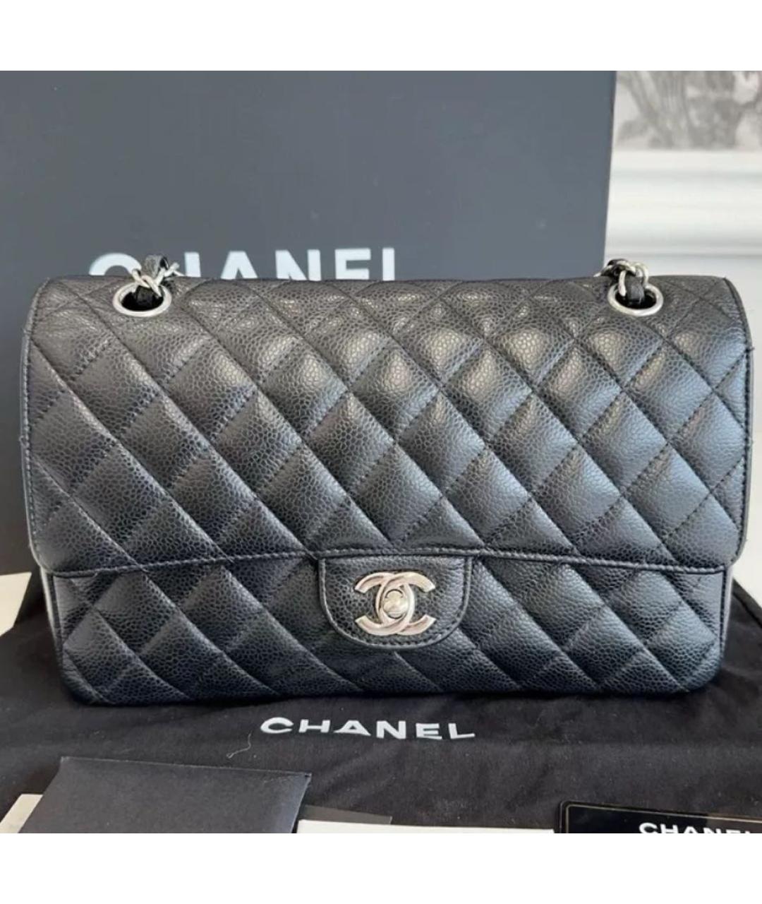 CHANEL Черная кожаная сумка через плечо, фото 9