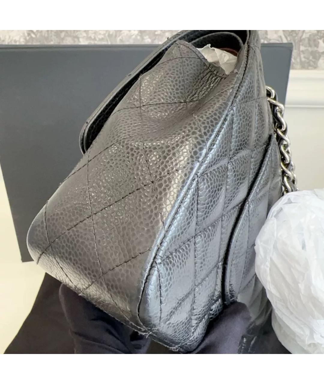 CHANEL Черная кожаная сумка через плечо, фото 7