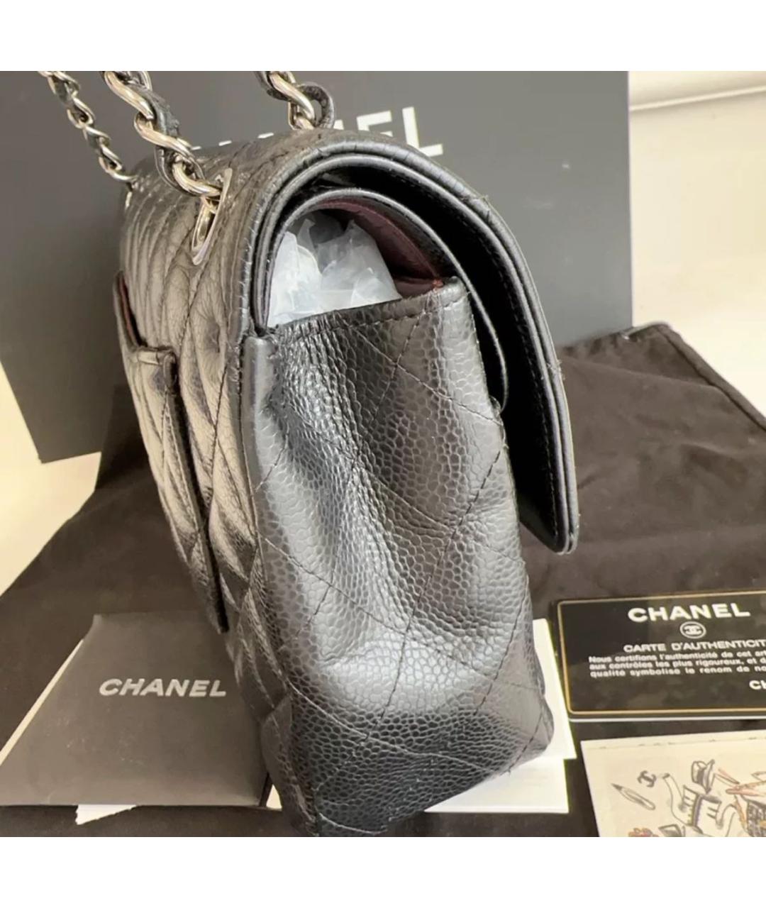 CHANEL Черная кожаная сумка через плечо, фото 2