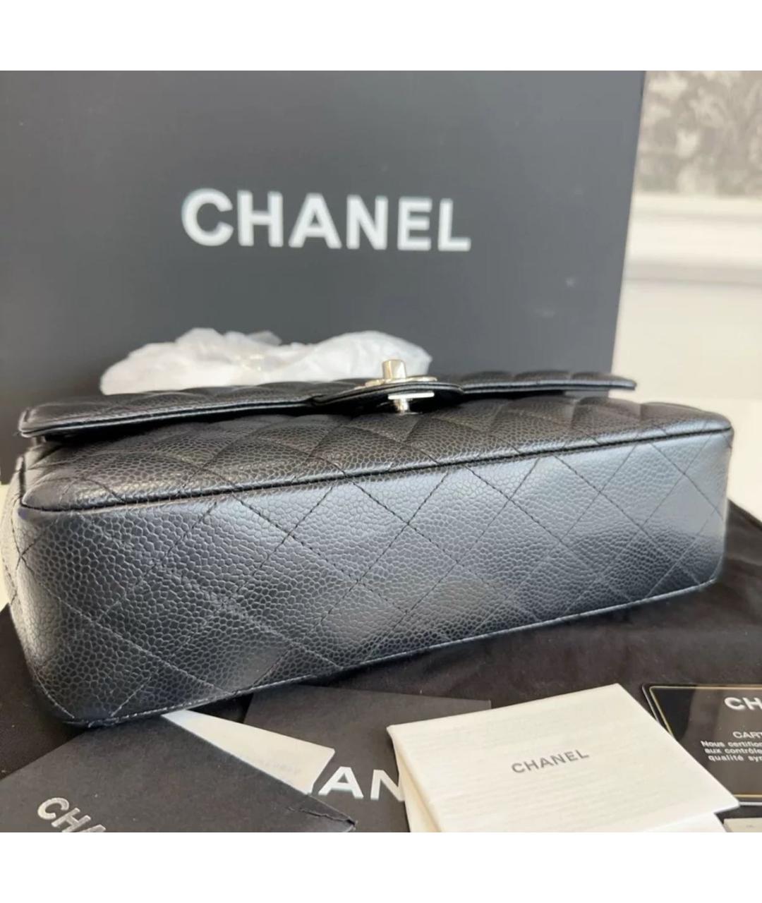 CHANEL Черная кожаная сумка через плечо, фото 5