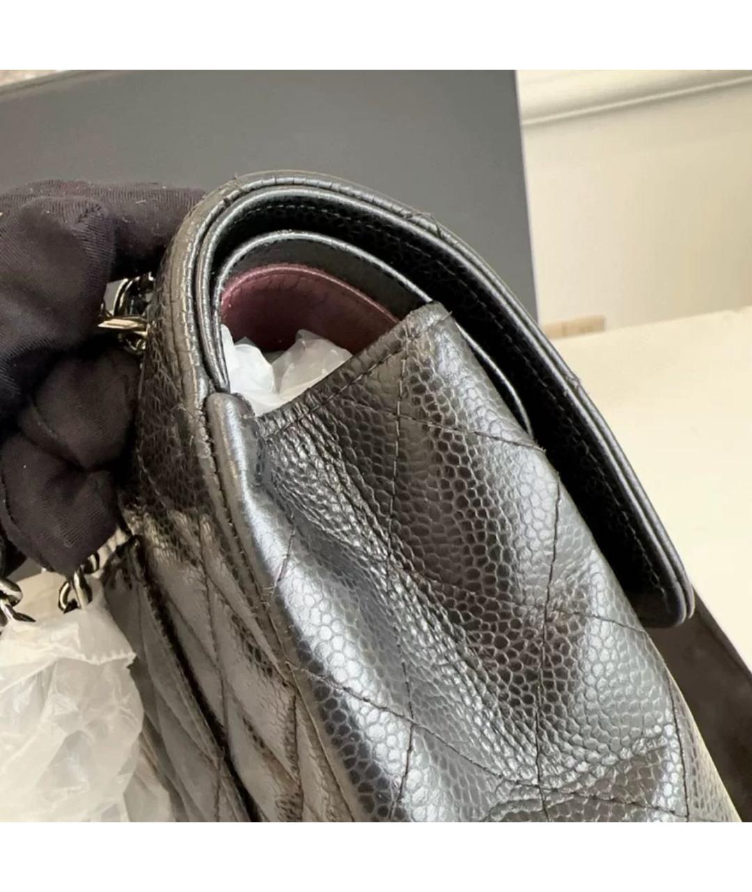 CHANEL Черная кожаная сумка через плечо, фото 6