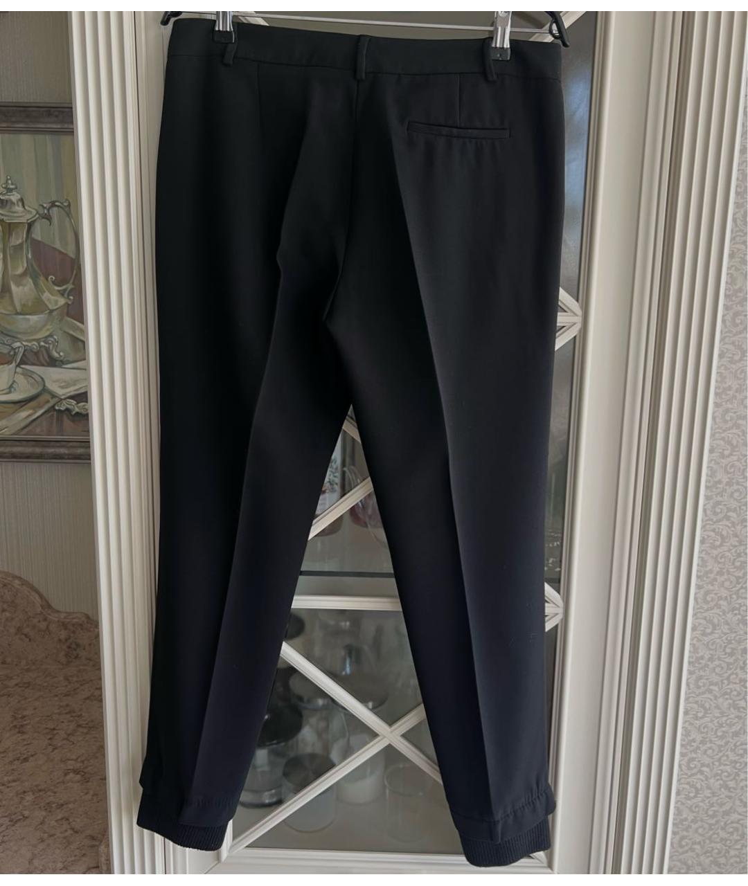 LOVE MOSCHINO Черные вискозные брюки узкие, фото 4