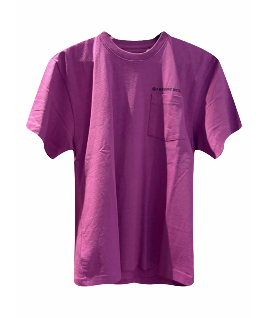 CHROME HEARTS Фиолетовая хлопковая футболка, фото 1