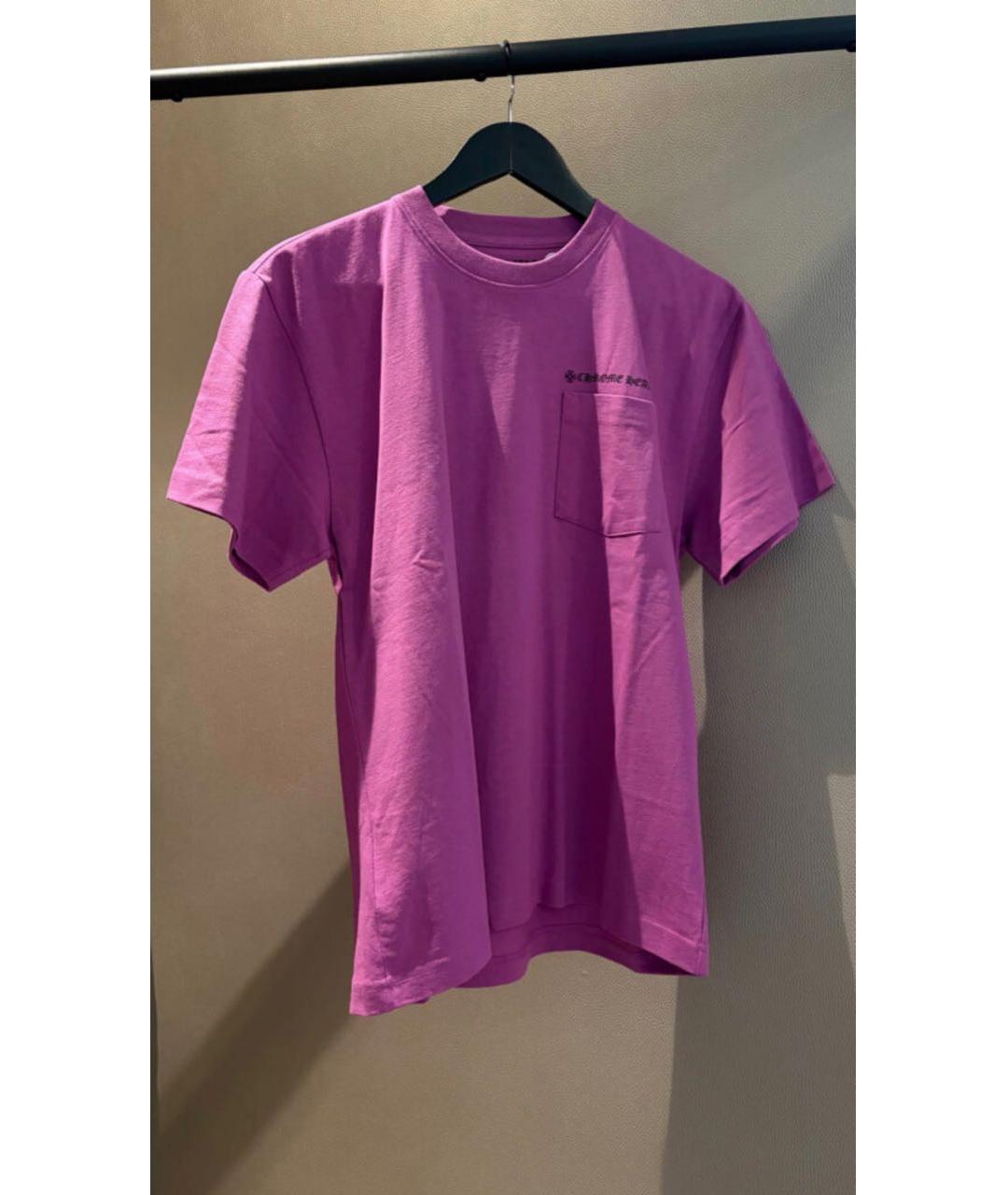 CHROME HEARTS Фиолетовая хлопковая футболка, фото 3