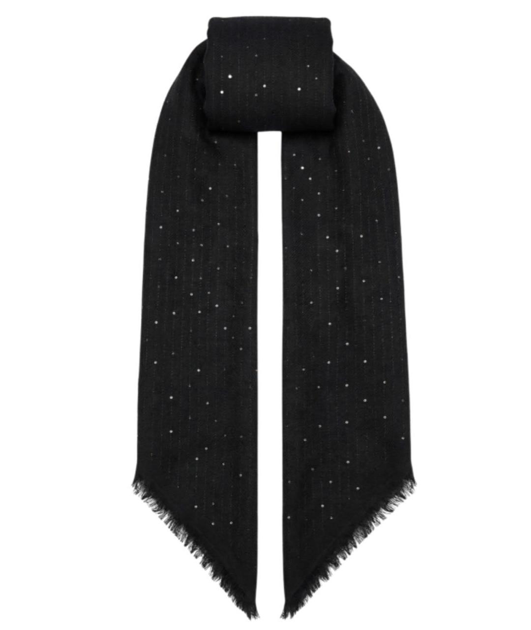 FABIANA FILIPPI Черный шерстяной шарф, фото 1