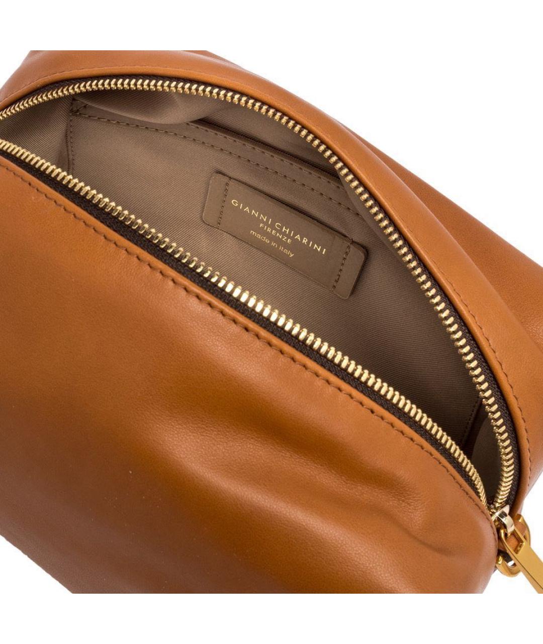 Gianni Chiarini Оранжевая кожаная сумка через плечо, фото 4