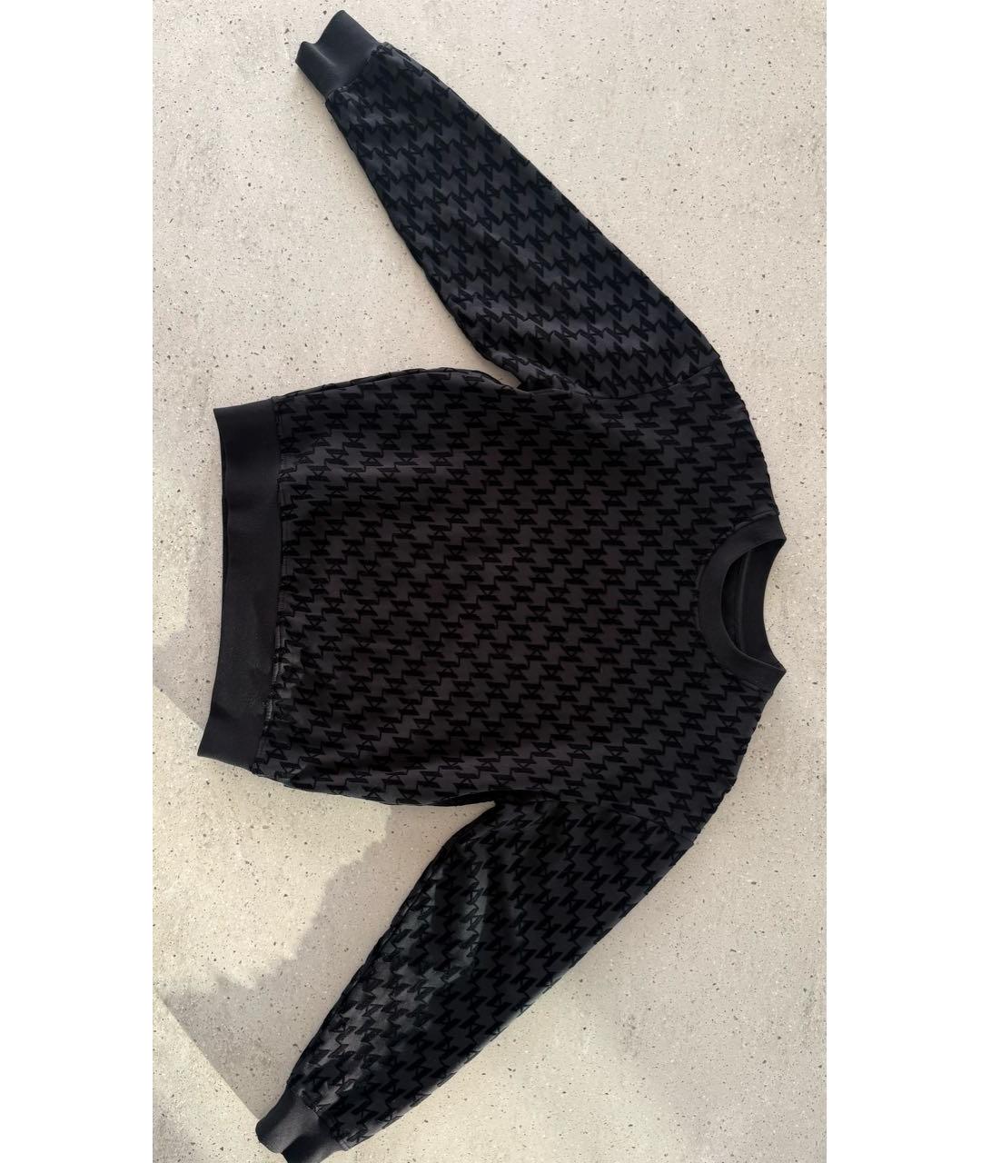 KARL LAGERFELD Черный хлопко-эластановый костюм с брюками, фото 9