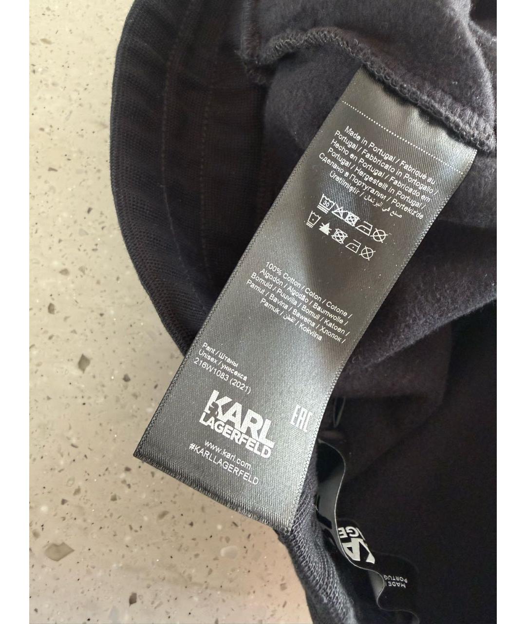 KARL LAGERFELD Черный хлопко-эластановый костюм с брюками, фото 5