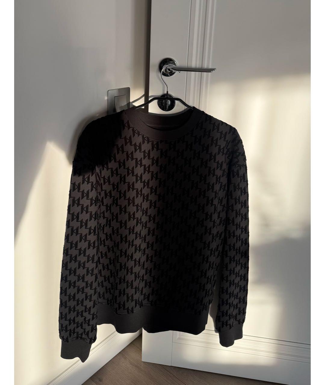 KARL LAGERFELD Черный хлопко-эластановый костюм с брюками, фото 8