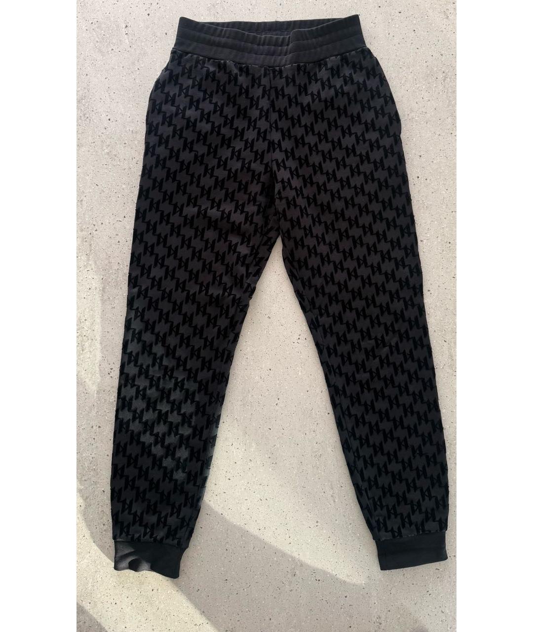 KARL LAGERFELD Черный хлопко-эластановый костюм с брюками, фото 2