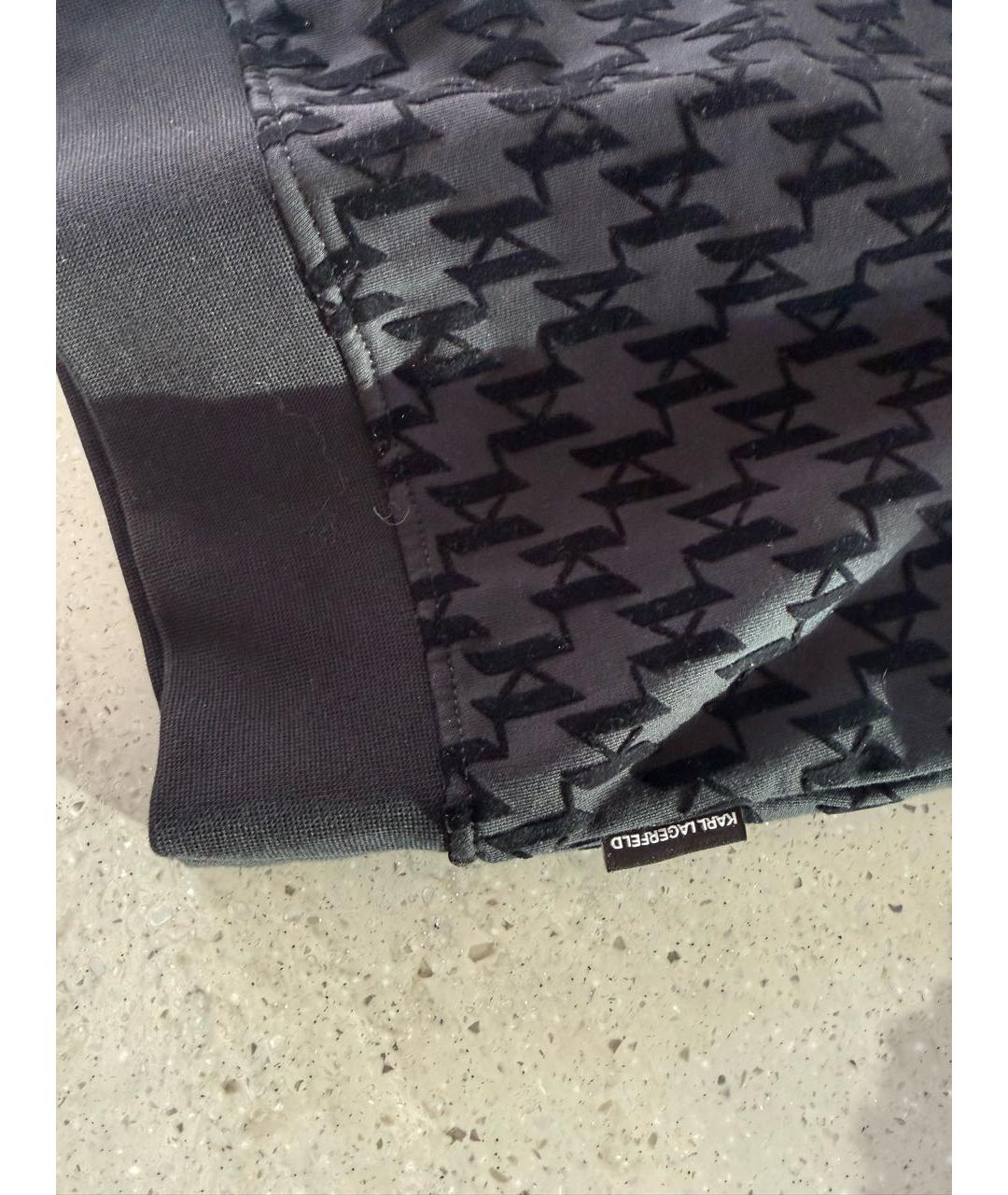 KARL LAGERFELD Черный хлопко-эластановый костюм с брюками, фото 4