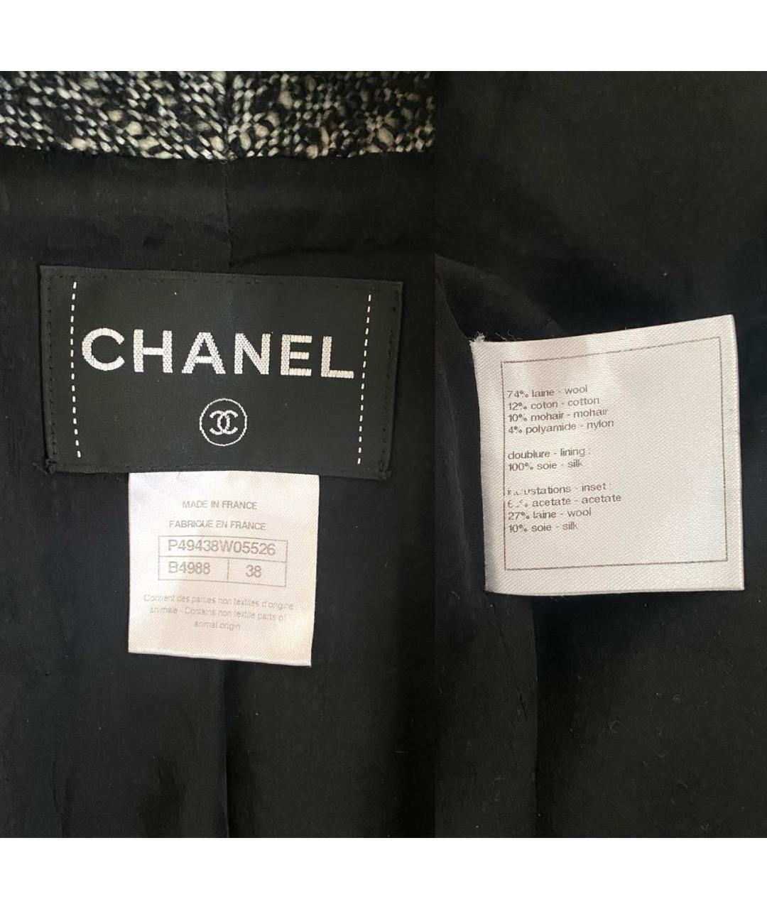 CHANEL Серый твидовый жакет/пиджак, фото 8