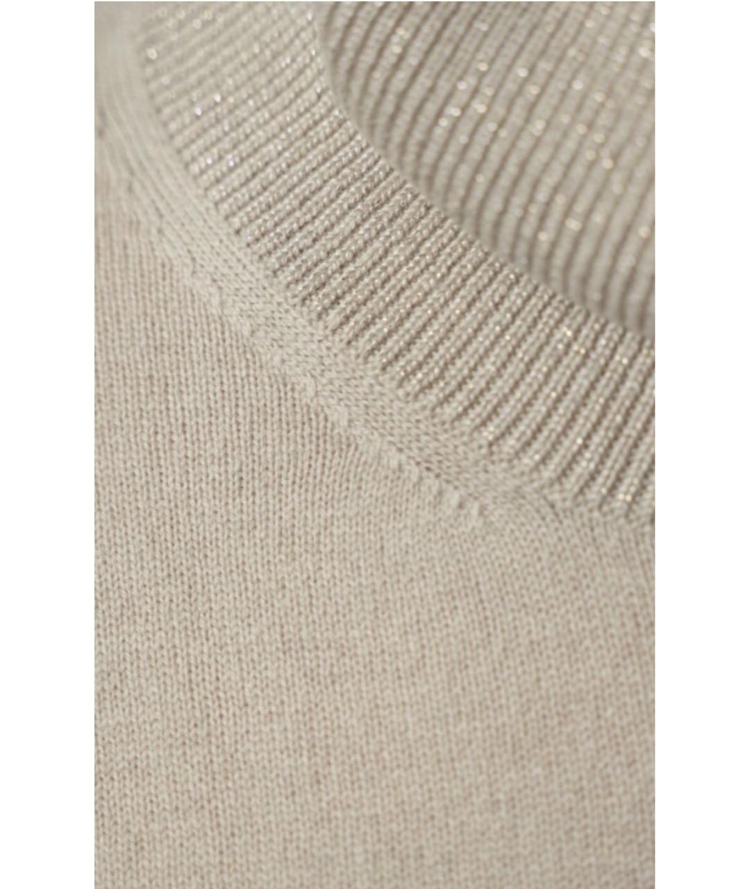 FABIANA FILIPPI Бежевая шерстяная водолазка, фото 4