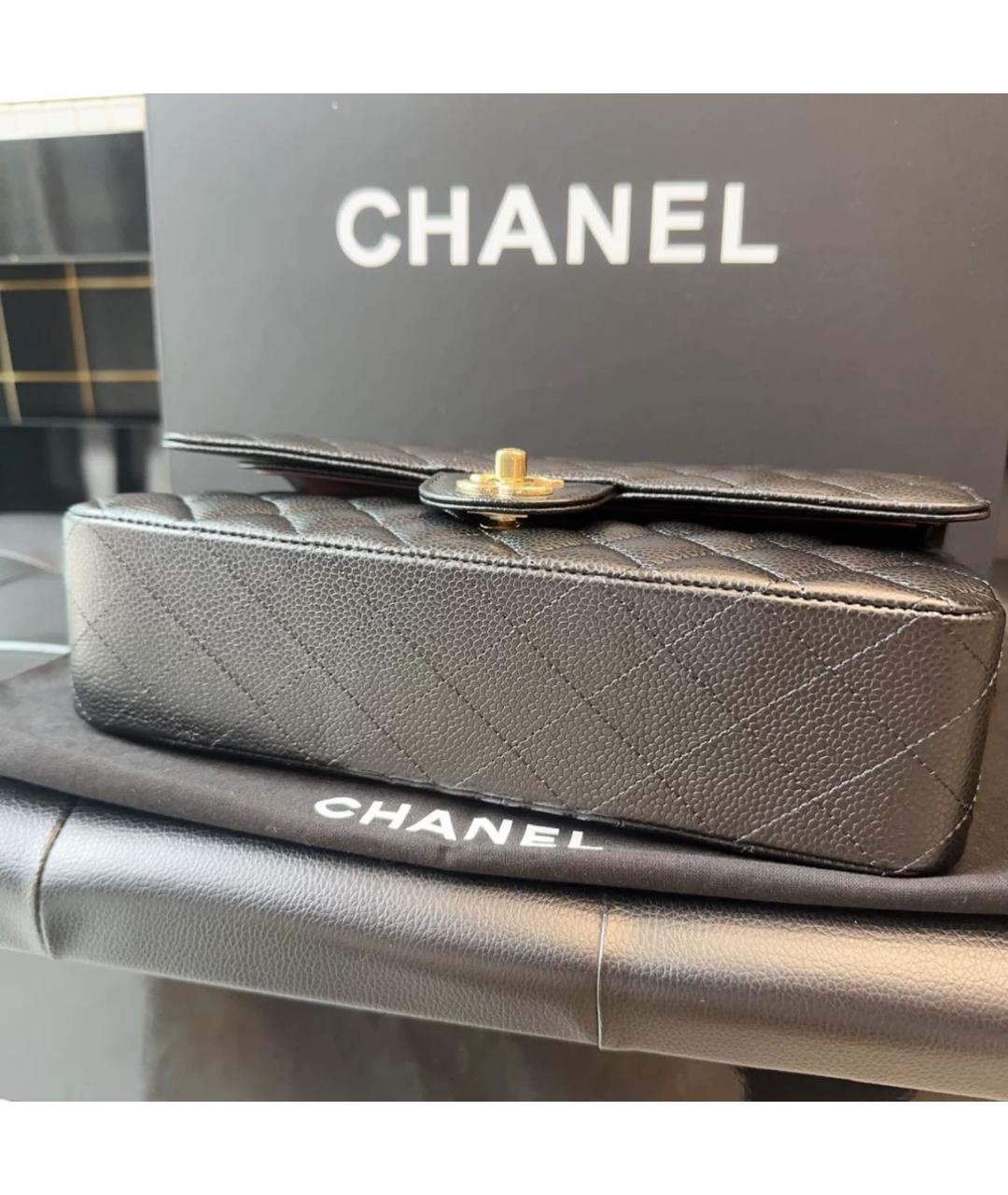 CHANEL Черная кожаная сумка через плечо, фото 5