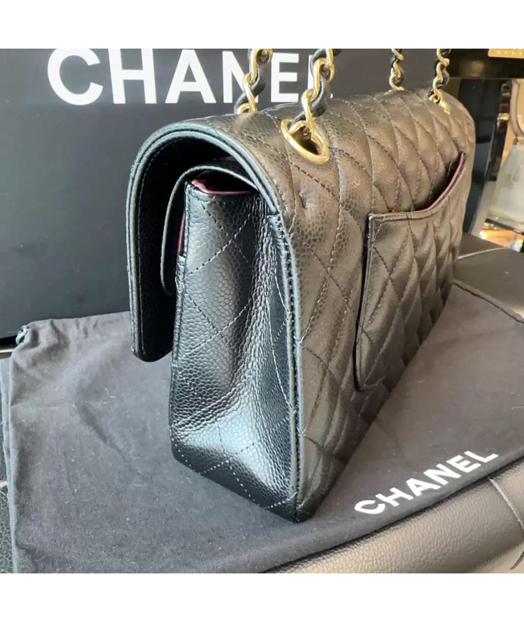 CHANEL Черная кожаная сумка через плечо, фото 4