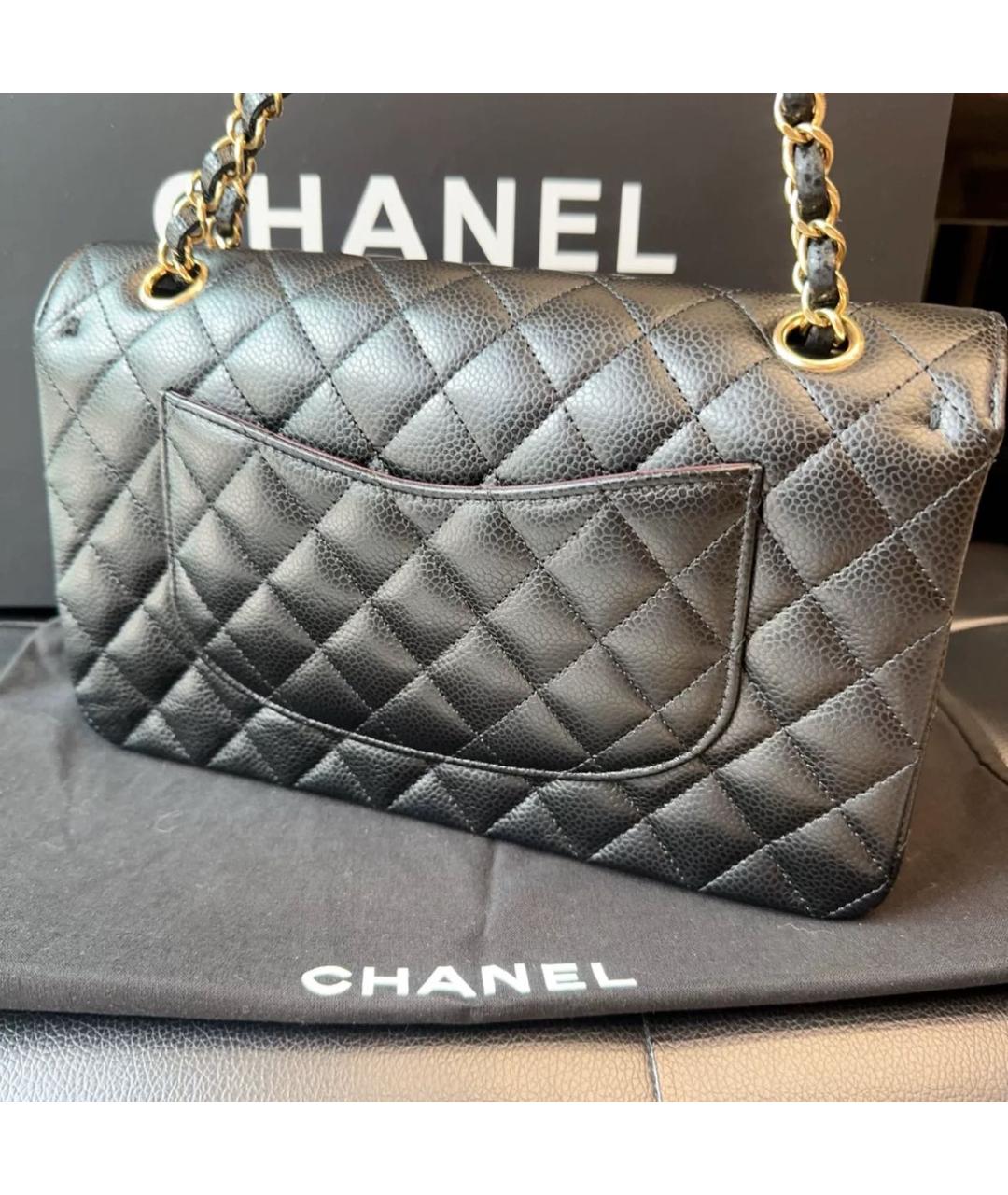 CHANEL Черная кожаная сумка через плечо, фото 2