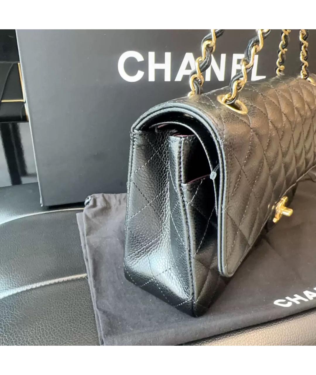 CHANEL Черная кожаная сумка через плечо, фото 3