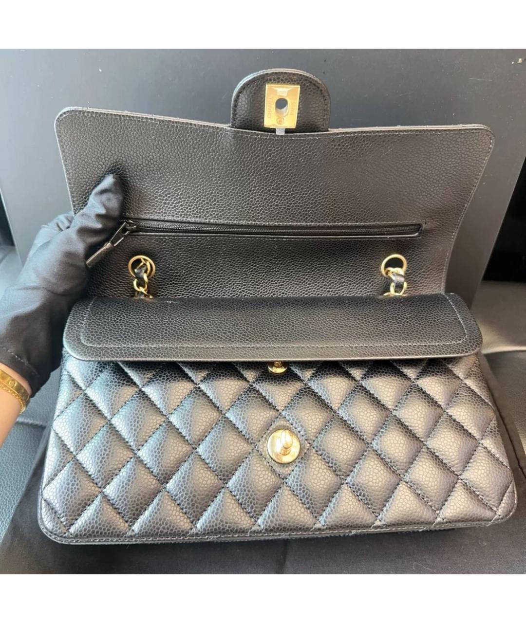 CHANEL Черная кожаная сумка через плечо, фото 8